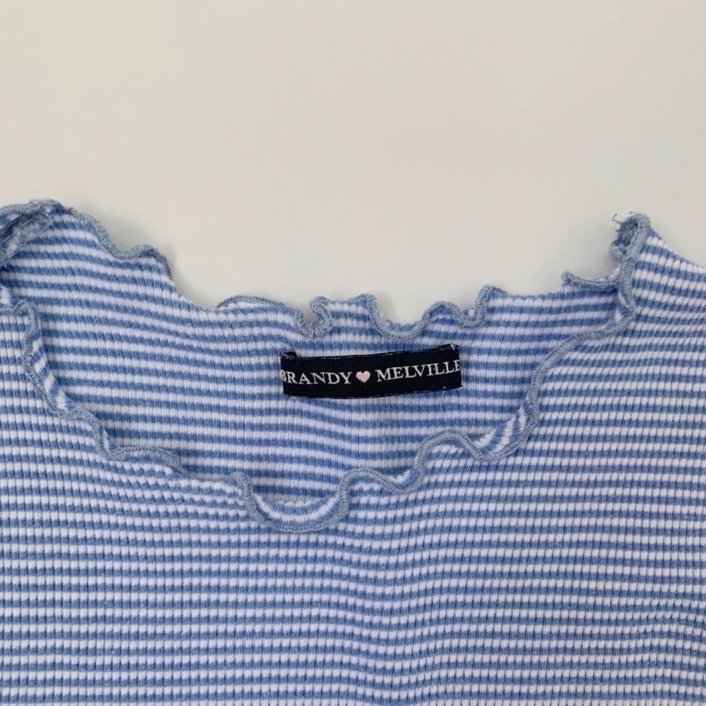 Blue and white striped T-shirt
